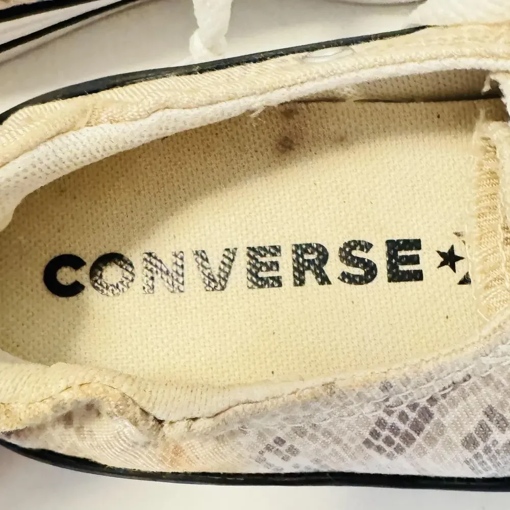Converse Shoes Womens 7 Beige Snake Print All Star Shoreline Sneaker - Picture 9 of 11